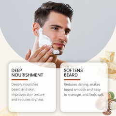 Men's Vanilla Beard Care Balm Nourishing Beard Moisturizing Smooth Glossy Nourishing Care Cream