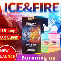 Cool and Hot 2 Pcs Set Oral Sex Water for Adults Couple Oral Sex Water,Hot-selling Fruit Flavor Mouth-watering Suit Oral Sex