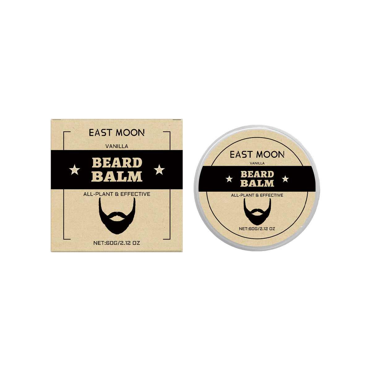 Men's Vanilla Beard Care Balm Nourishing Beard Moisturizing Smooth Glossy Nourishing Care Cream