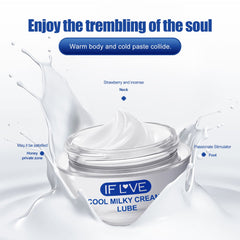 Milky Creamy Water-Based Lubricant Smooth White Paste for All-Body Use for Women Men Couples Hypoallergenic