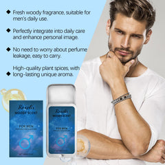 Men's Fresh Solid Balm Long-lasting Fragrance Portable Deodorant Stick for Men Woody Scent Solid Eau de Toilette