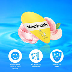 Peach Flavored Mouthwash,Non-Stimulating,Oral Health,Daily Use Deep Cleansing and Refreshing Teeth 20pcs*13ml/bag
