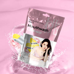 Peach Flavored Mouthwash,Non-Stimulating,Oral Health,Daily Use Deep Cleansing and Refreshing Teeth 20pcs*13ml/bag