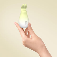 Cute Gradient Yellow Scissor Rabbit Mini Wand Vibrator Quiet Waterproof Personal G-Point Massage Device