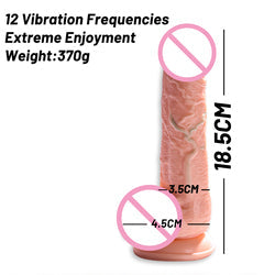 Realistic Silicone Thrusting Dildos Vibrator Heated Telescopic Vibrating Dildos Adult Sex Toys for Women,Realistic Textures