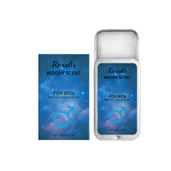 Men's Fresh Solid Balm Long-lasting Fragrance Portable Deodorant Stick for Men Woody Scent Solid Eau de Toilette