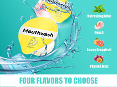Peach Flavored Mouthwash,Non-Stimulating,Oral Health,Daily Use Deep Cleansing and Refreshing Teeth 20pcs*13ml/bag