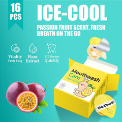 Private Label Passion Fruit MouthWash,Travel Size, Natural Freshness,Oral Health Care,16Pcs*3ml Passion Fruit Mouthwash