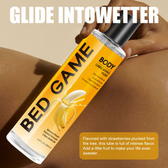 Private Label BED GAME Banana Flavored Lubricant, No Rinse Flavored Lube, Couples Lubricants Intimate New Design 200ml
