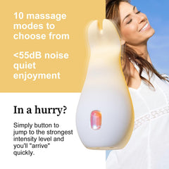 Cute Gradient Yellow Scissor Rabbit Mini Wand Vibrator Quiet Waterproof Personal G-Point Massage Device