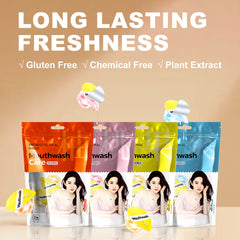 Peach Flavored Mouthwash,Non-Stimulating,Oral Health,Daily Use Deep Cleansing and Refreshing Teeth 20pcs*13ml/bag