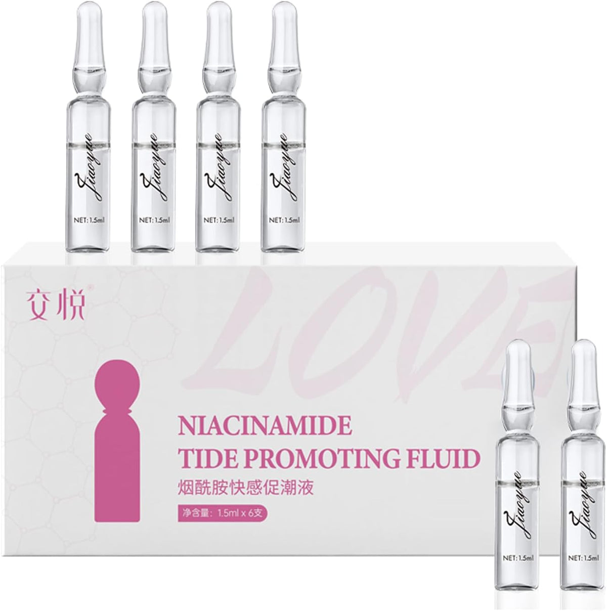 Niacinamide Pleasure Enhancer for Women Boost Desire | Sensitive Lubrication Portable Vaginal Gel,1.5ml*6pcs