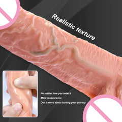 Realistic Silicone Thrusting Dildos Vibrator Heated Telescopic Vibrating Dildos Adult Sex Toys for Women,Realistic Textures