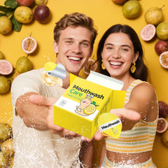 Private Label Passion Fruit MouthWash,Travel Size, Natural Freshness,Oral Health Care,16Pcs*3ml Passion Fruit Mouthwash